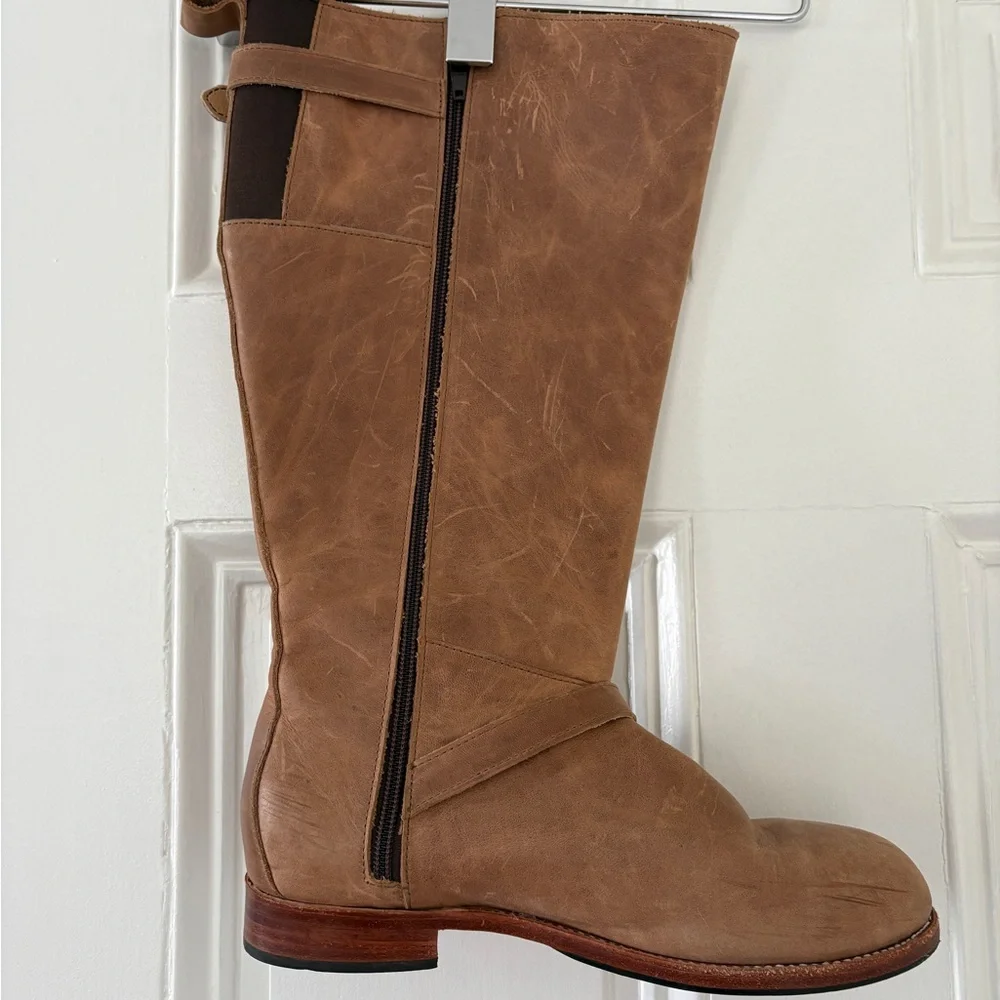 Wide Calf Boots-Real Leather. CUSTOM MADE. Size 8. More details in description. - Picture 2 of 12